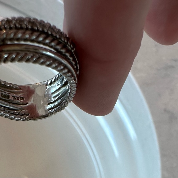David Yurman Large Diamond Crossover Ring - Picture 10 of 10